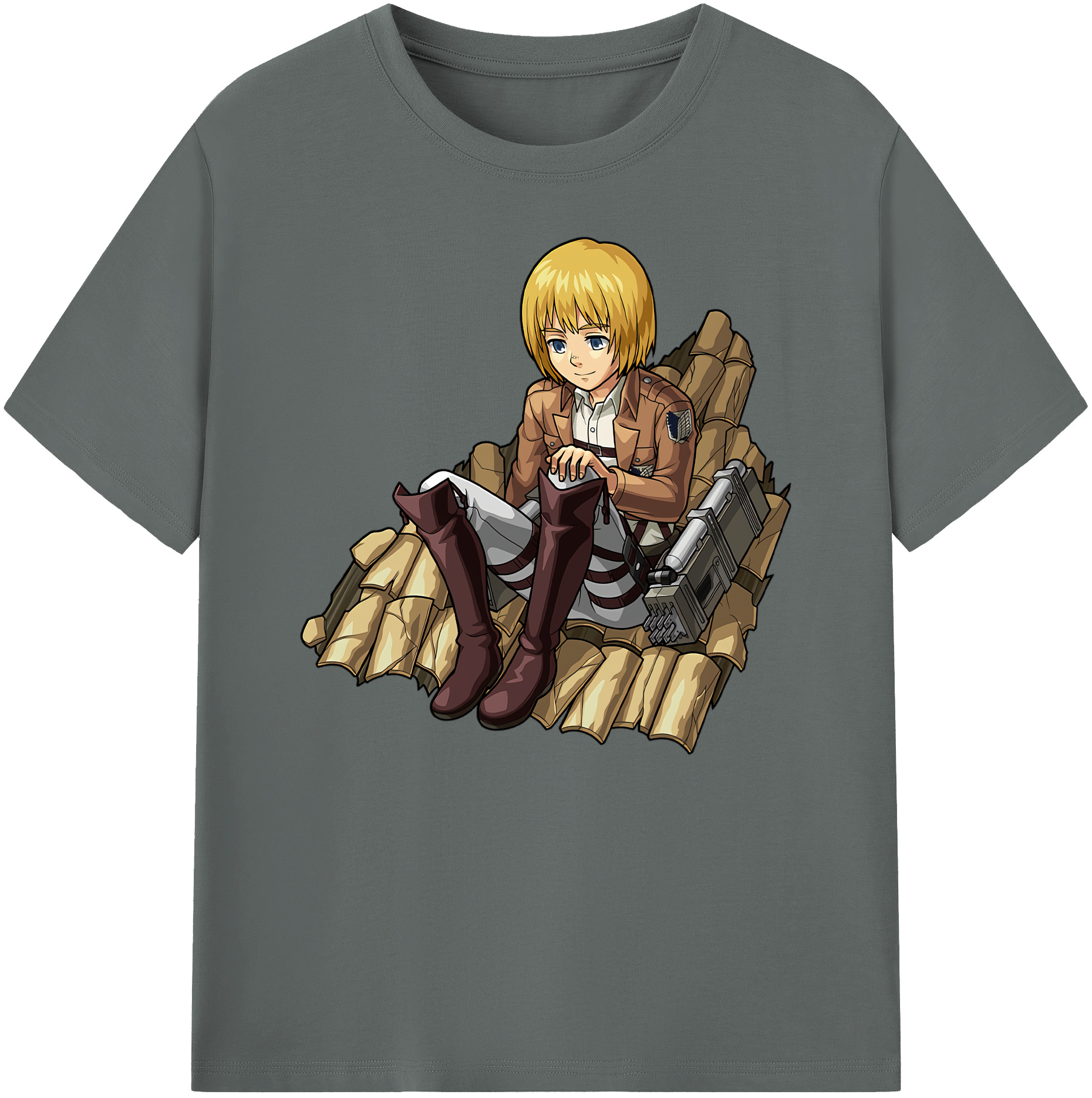 （画像用） 進撃の巨人 アルミン·アルレルト Attack on Titan Armin Arlert 綿100％ メンズ半袖Tシャツ｜肌触りやわらか＆通気性